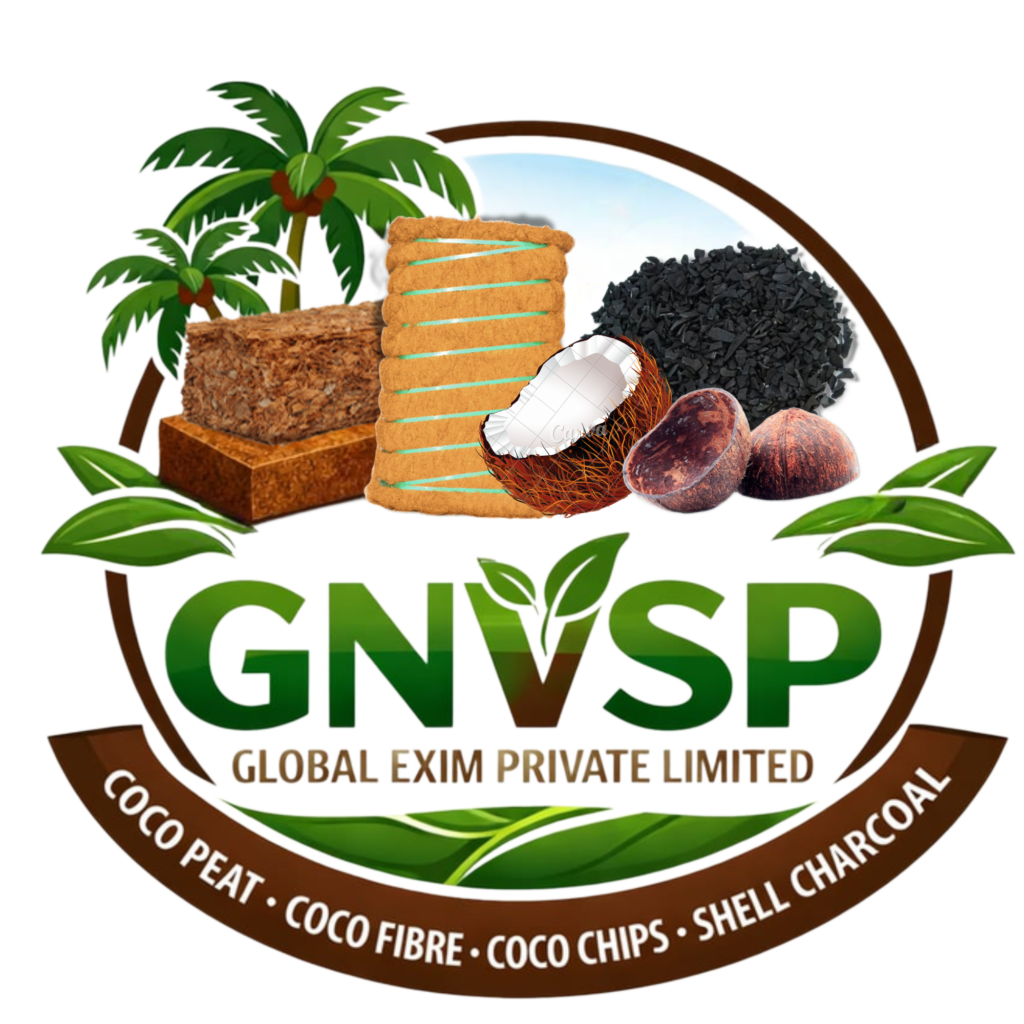 GNVSP is a leading B2B exporter from India supplying premium coir fibre, cocopeat, fresh coconut, copra, coconut shell charcoal, and high-grade rice bran globally.
